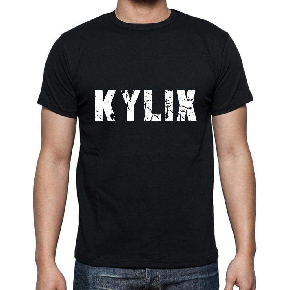 Kylix Mens Short Sleeve Round Neck T-Shirt 5 Letters Black Word 00006 - Casual