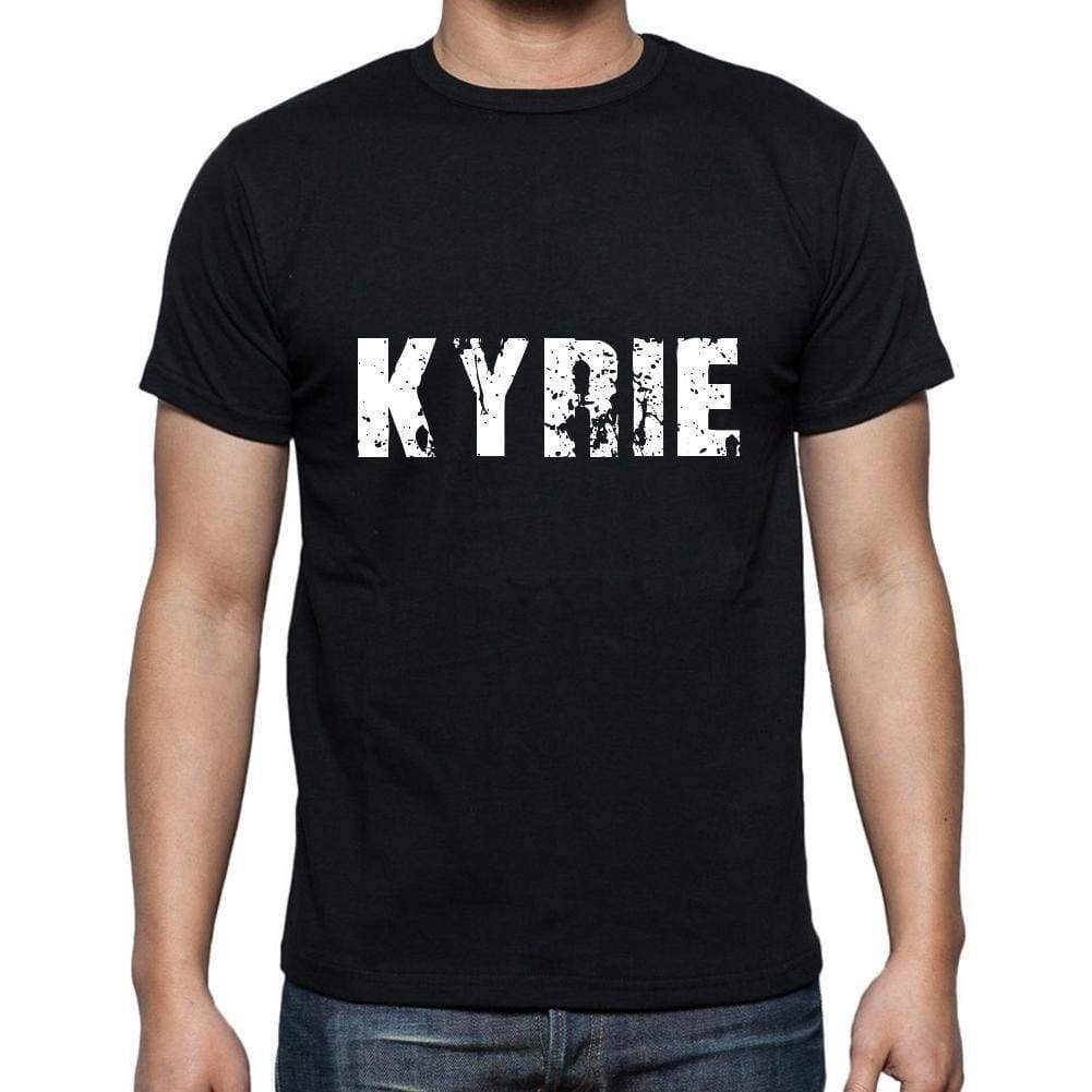 Kyrie Mens Short Sleeve Round Neck T-Shirt 5 Letters Black Word 00006 - Casual