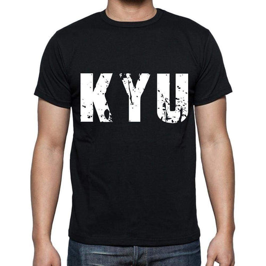 Kyu Men T Shirts Short Sleeve T Shirts Men Tee Shirts For Men Cotton Black 3 Letters - Casual