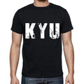 kyu men t shirts,Short Sleeve,t shirts men,tee shirts for men,cotton,black , 3 letters