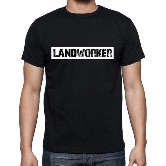 Landworker T Shirt Mens T-Shirt Occupation S Size Black Cotton - T-Shirt