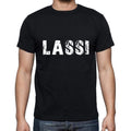 lassi Men's Short Sleeve Round Neck T-shirt , 5 letters Black , word 00006
