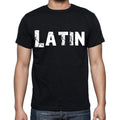 Latin Men's Short Sleeve Round Neck T-shirt , Black T-shirt EN
