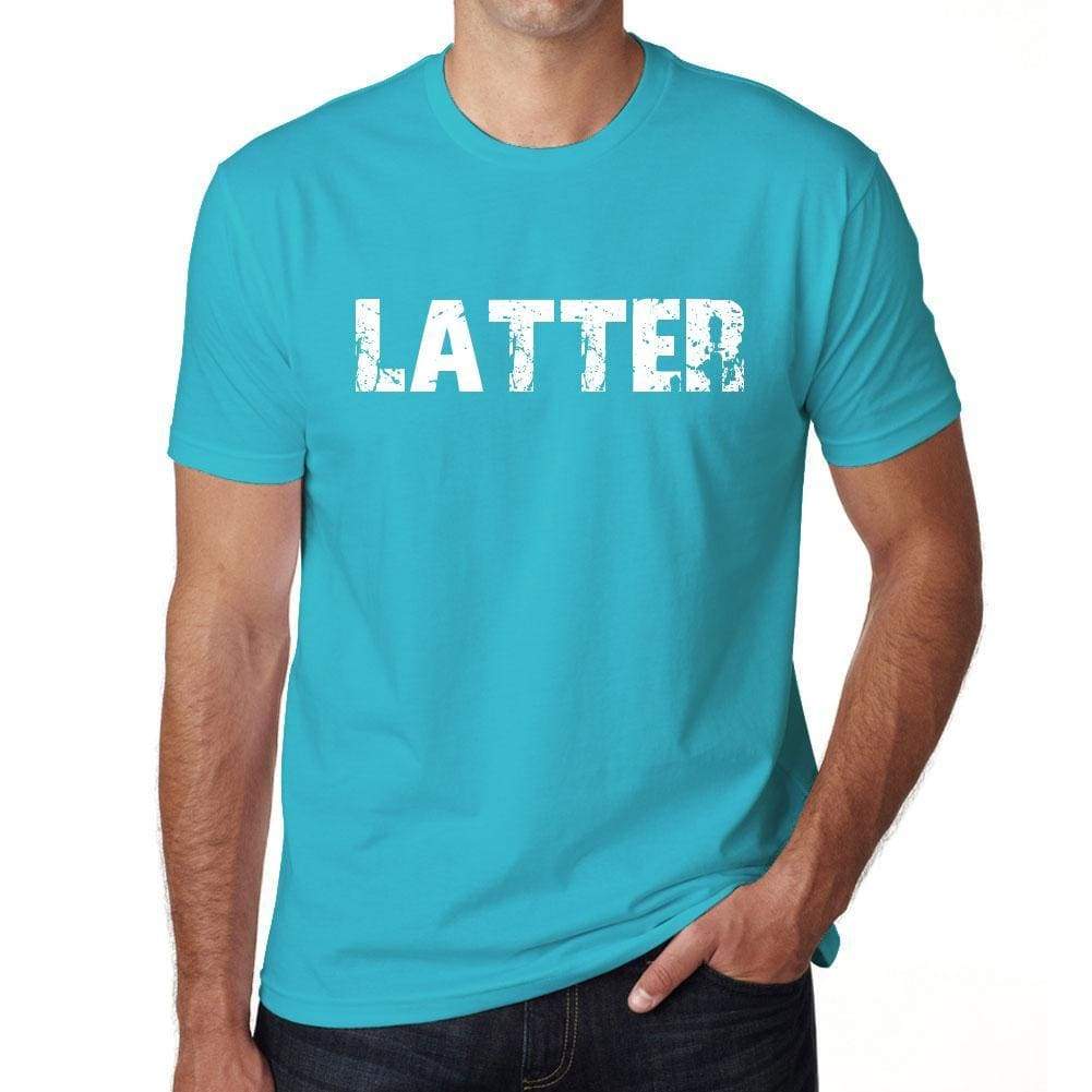 Latter Mens Short Sleeve Round Neck T-Shirt 00020 - Blue / S - Casual