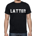 latter Men's Short Sleeve Round Neck T-shirt , Black T-shirt EN