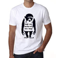 Laugh now Chimp Men's tee, White, 100% Cotton 00164