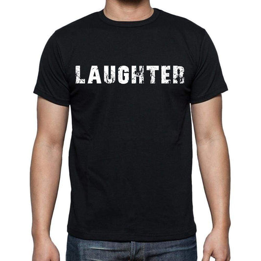 Laughter Mens Short Sleeve Round Neck T-Shirt Black T-Shirt En