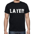 layer Men's Short Sleeve Round Neck T-shirt , Black T-shirt EN