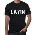 layin Men's Retro T shirt Black Birthday Gift 00553