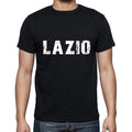 lazio Men's Short Sleeve Round Neck T-shirt , 5 letters Black , word 00006