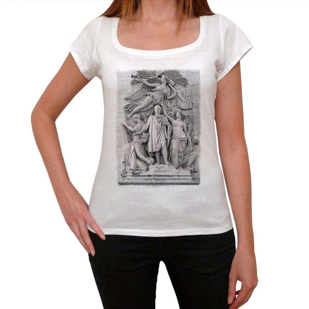 Le Triomphe De 1810 Jean Pierre Cortot Arc Triomphe Paris Womens Short Sleeve Scoop Neck Tee 00171