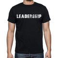 leadership Men's Short Sleeve Round Neck T-shirt , Black T-shirt EN