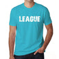 League Mens Short Sleeve Round Neck T-Shirt - Blue / S - Casual