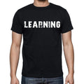 learning Men's Short Sleeve Round Neck T-shirt , Black T-shirt EN