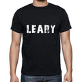 leary Men's Short Sleeve Round Neck T-shirt , 5 letters Black , word 00006