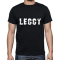 leccy Men's Short Sleeve Round Neck T-shirt , 5 letters Black , word 00006