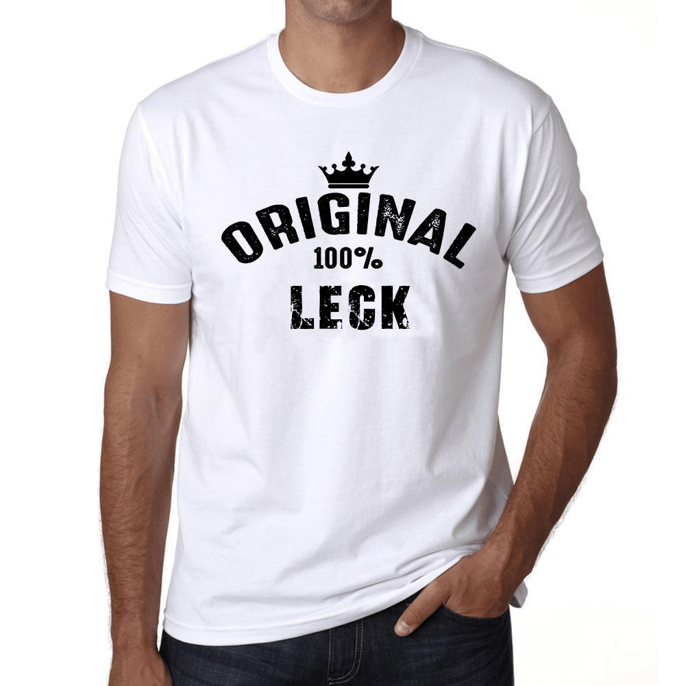 Leck 100% German City White Mens Short Sleeve Round Neck T-Shirt 00001 - Casual