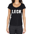 leck, German Cities Black, Women's Short Sleeve Round Neck T-shirt 00002