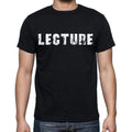 Vortrag, weiße Buchstaben, Herren-Kurzarm-Rundhals-T-Shirt 00007
