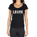 lehre, German Cities Black, Women's Short Sleeve Round Neck T-shirt 00002