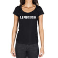 lembruch, German Cities Black, Women's Short Sleeve Round Neck T-shirt 00002