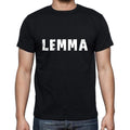 lemma Men's Short Sleeve Round Neck T-shirt , 5 letters Black , word 00006