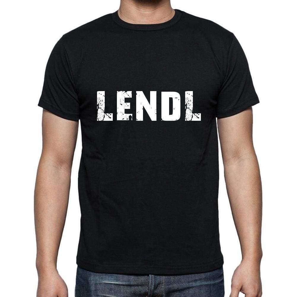 Lendl Mens Short Sleeve Round Neck T-Shirt 5 Letters Black Word 00006 - Casual
