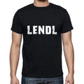 lendl Men's Short Sleeve Round Neck T-shirt , 5 letters Black , word 00006