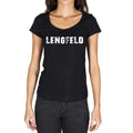 lengfeld, German Cities Schwarz, Damen Kurzarm-Rundhals-T-Shirt 00002