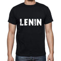 lenin Men's Short Sleeve Round Neck T-shirt , 5 letters Black , word 00006