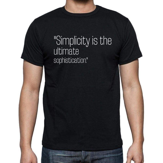 Leonardo Da Vinci Quote T Shirts Simplicity Is The Ul T Shirts Men Black - Casual