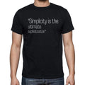 Leonardo da Vinci quote t shirts,"Simplicity is the ul",t shirts men,black