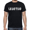 lesotho Men's T-Shirt Short Sleeve Round Neck Black t shirt for men