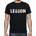lesson Men's Short Sleeve Round Neck T-shirt , Black T-shirt EN