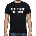 Let There Be Rock Men's Short Sleeve Round Neck T-shirt , Black T-shirt EN