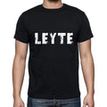 leyte Men's Short Sleeve Round Neck T-shirt , 5 letters Black , word 00006