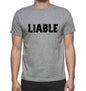 Liable Grey Mens Short Sleeve Round Neck T-Shirt 00018 - Grey / S - Casual