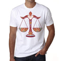 Libra zodiac sign, Men's White tee, 100% Cotton 00213
