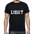 licht Men's Short Sleeve Round Neck T-shirt , 5 letters Black , word 00006