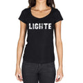 lichte, German Cities Black, Women's Short Sleeve Round Neck T-shirt 00002