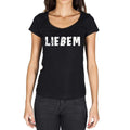 ließem, German Cities Black, Women's Short Sleeve Round Neck T-shirt 00002