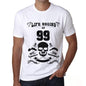 Life Begins At 99 Mens T-Shirt White Birthday Gift 00448 - White / Xs - Casual