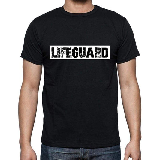 Lifeguard T Shirt Mens T-Shirt Occupation S Size Black Cotton - T-Shirt