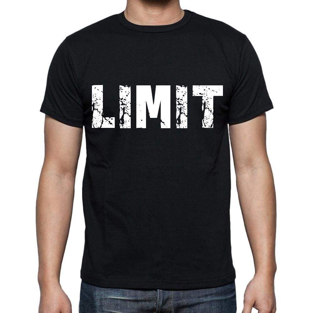 Limit Mens Short Sleeve Round Neck T-Shirt Black T-Shirt En