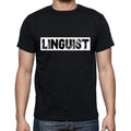 Linguist t shirt, mens t-shirt, occupation, S Size, Black, Cotton