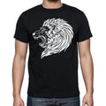 Lion Tribal Head Tattoo Black, Gift T shirt, Men's tee, Black 00166