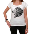 Lion Tribal Head Tattoo Women's Short Sleeve Scoop Neck Tee 00161