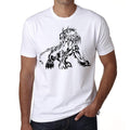 Lion Tribal Tattoo, Men's White tee, 100% Cotton 00162
