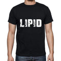 lipid Men's Short Sleeve Round Neck T-shirt , 5 letters Black , word 00006