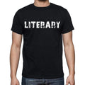 literary Men's Short Sleeve Round Neck T-shirt , Black T-shirt EN